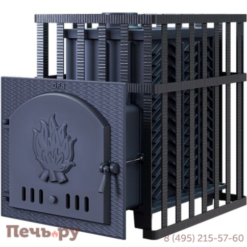 Чугунная банная печь GFS ЗК в сетке 40 фото