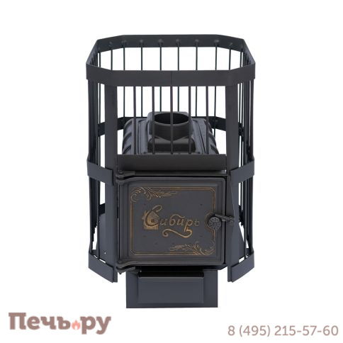 Чугунная банная печь НМК Сибирь-15 без ВТК (сетка) фото 4