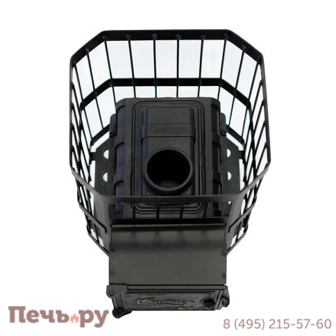 Чугунная банная печь НМК Сибирь-15 с ВТК (сетка) фото 6