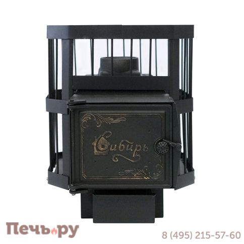 Чугунная банная печь НМК Сибирь-15 с ВТК (сетка) фото