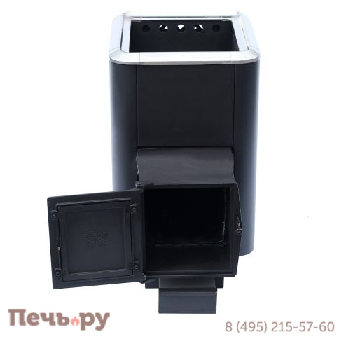 Чугунная банная печь НМК Сибирь-24 универсальная чугунная дверца (конвекционная) фото 4
