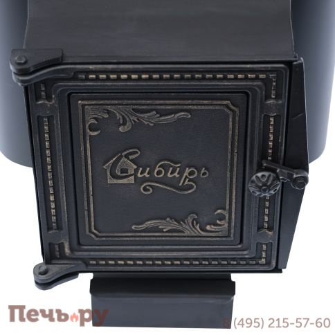 Чугунная банная печь НМК Сибирь-24 универсальная чугунная дверца (конвекционная) фото 5