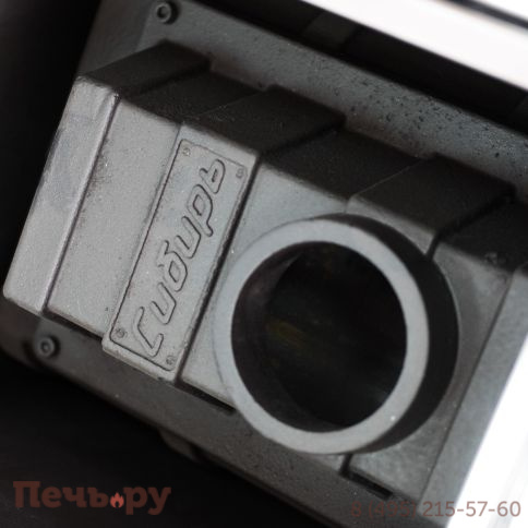 Чугунная банная печь НМК Сибирь-24 универсальная чугунная дверца (конвекционная) фото 6