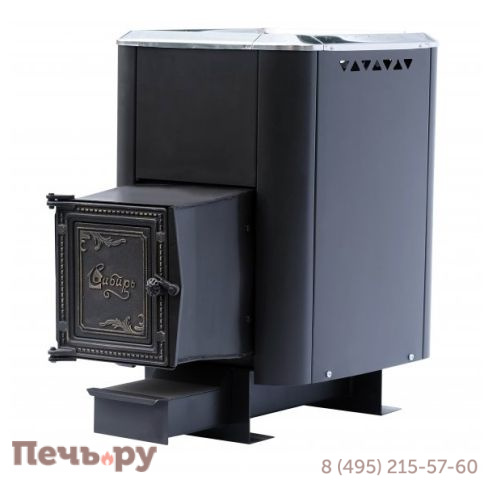 Чугунная банная печь НМК Сибирь-24 универсальная чугунная дверца (конвекционная) фото