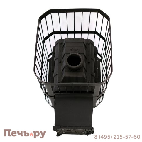 Чугунная банная печь НМК Сибирь-24 универсальная чугунная дверца (сетка) фото 5