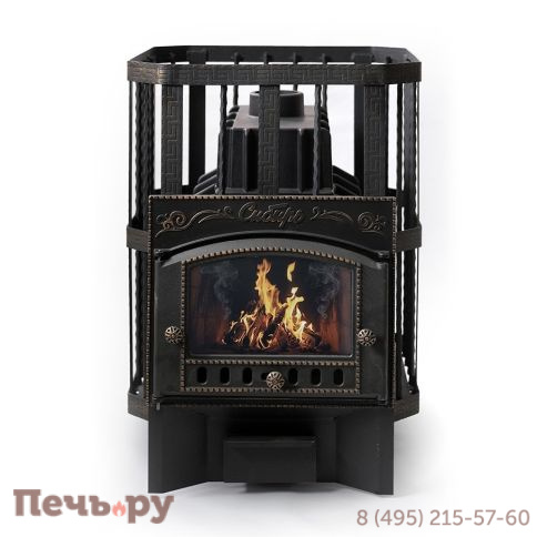 Чугунная банная печь НМК Сибирь-32 фото