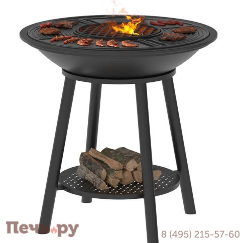 Чугунная костровая чаша Везувий Fantastic Ø 700 Престиж (чаша + подставка престиж +крышка) фото 3