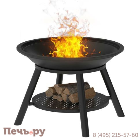 Чугунная костровая чаша Везувий Fantastic Ø 700 Престиж (чаша + подставка престиж +крышка) фото