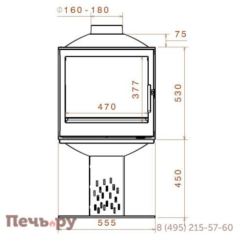 Чугунный камин Liseo Castiron LCI 5 GFLR Compact фото 5