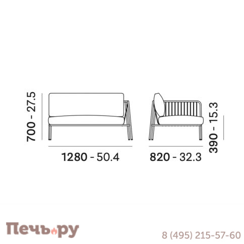 Диван металлический с подушками Pedrali Nolita Sofa фото 5
