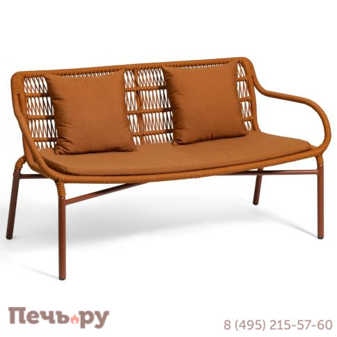 Диван плетеный с подушками Felicita Leaf фото