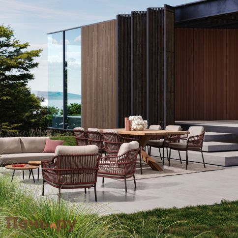 Диван трехместный плетеный с подушками Garden Relax Talaia фото 3