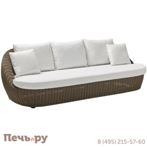 Диван двухместный плетеный с подушками Point Heritage фото