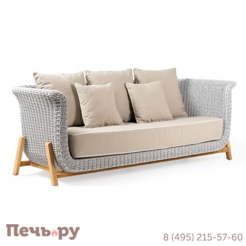 Диван трехместный плетеный с подушками RosaDesign Zante фото