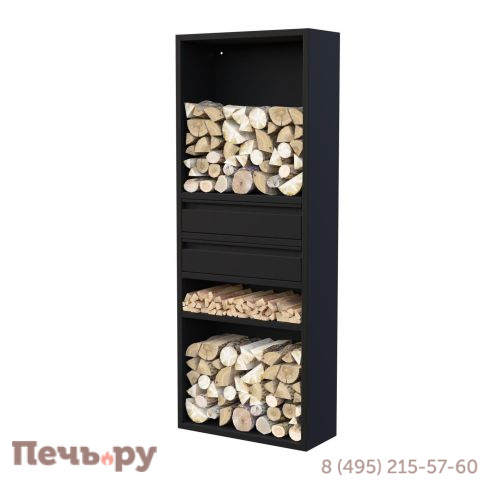 Дровник-пенал Астов с фасадом (два ящика) фото