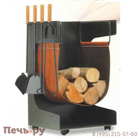 Дровница Comex 50.499 Nero C/4 Accessori H.70 фото