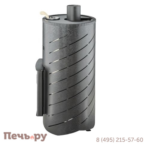 Дровяная банная печь Ферингер Уют 25 в кожухе Лайн с закрытой каменкой до 25 куб м фото 5