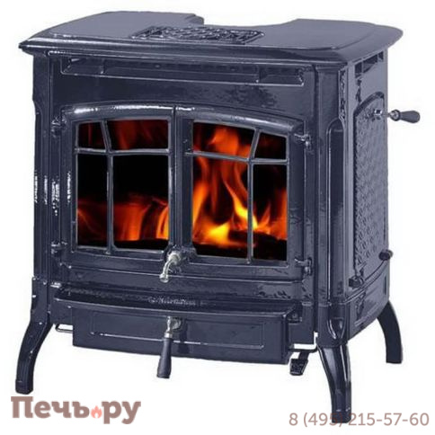 Дровяная печь Hergom Bennington темно-глубая эмаль фото