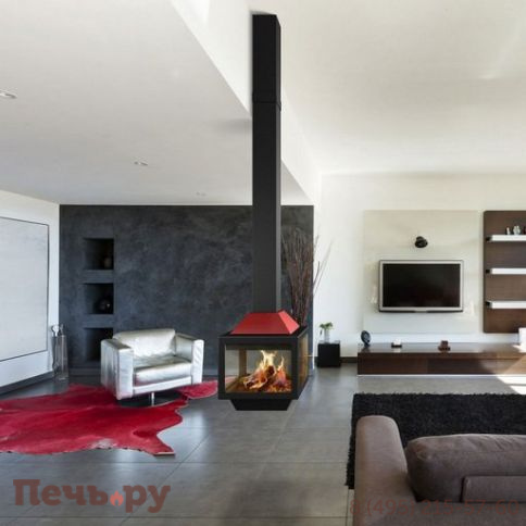 Дровяной камин Traforart Central Ariadna, кожух RAL фото