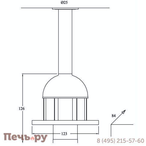 Дровяной камин Traforart Dome Frontal фото 4