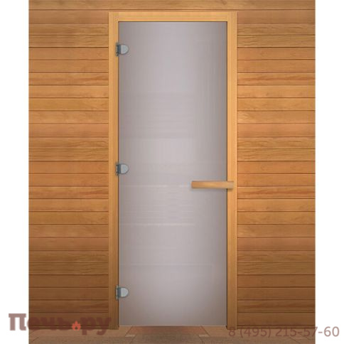 Дверь для сауны стеклянная Satin матовая 1800×700 Магнит Хвоя фото 2