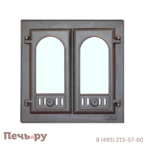 Дверца каминная LK 2-х створчатая (500х500) фото