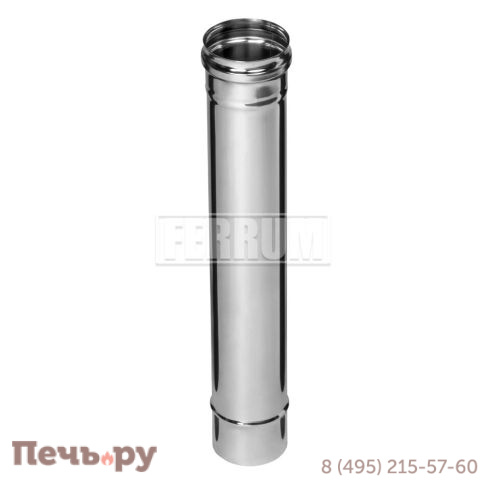 Дымоход (труба) 0,5 м Феррум 150мм (430/ 0,8) Уцененный фото