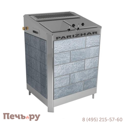 Электрическая паротермальная печь для бани Инжкомцентр ВВД ПАРиЖАР 12 кВт (380 В) облицовка из природного камня фото