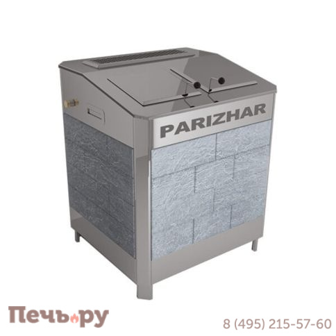 Электрическая паротермальная печь для бани Инжкомцентр ВВД ПАРиЖАР 18 кВт (380 В) облицовка из природного камня фото
