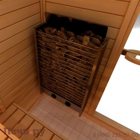 Электрическая печь SAWO Mini Cirrus Rock CRR2-50NB-P (встроенный пульт, нержавейка) фото 2