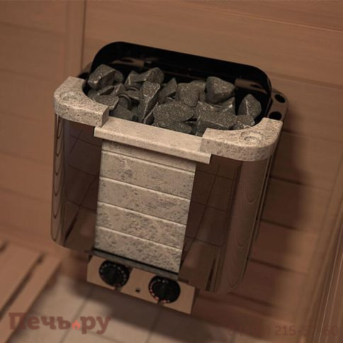 Электрическая печь SAWO Stone Cumulus CML-80NB-P (встроенный пульт, облицовка - талькохлорит) фото 2