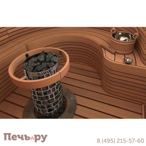 Электрическая печь SAWO Tower Aries круглая ARI6-120NS-P (требуется панель управления и блок мощности) фото 2