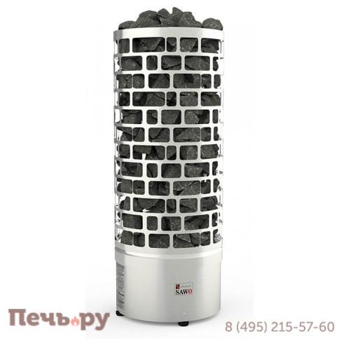 Электрическая печь SAWO Tower Aries круглая ARI6-150NS-P (требуется панель управления и блок мощности) фото