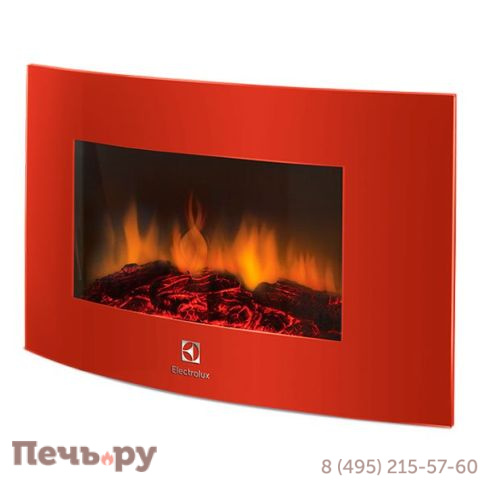 Электрический камин Electrolux EFP/W-1200URLS, красный фото