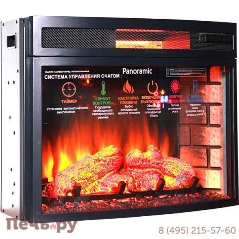 Электроочаг InterFlame Panoramic 25 LED FX QuartZ фото 2