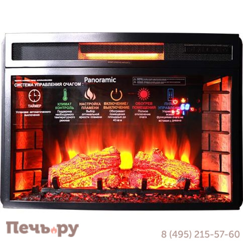 Электроочаг InterFlame Panoramic 25 LED FX QuartZ фото