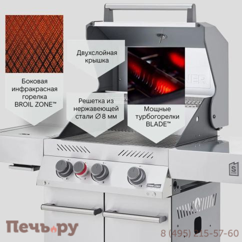Газовый гриль Primeliner S class 3B комплектация Delux фото 11