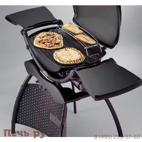 Газовый гриль Weber Q 2200 Black Line с подставкой фото 3