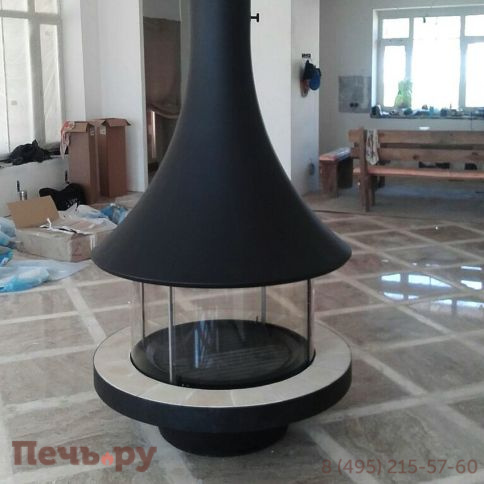 Готовый камин Bordelet Eva 992 центральный со стеклом фото 12