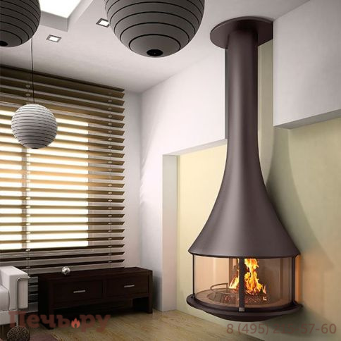 Готовый камин Bordelet Zelia 908 пристенный со стеклом и лакированным покрытием фото