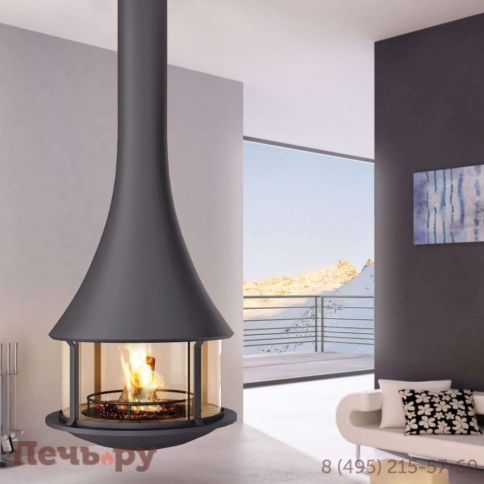Готовый камин Bordelet Zelia 908 центральный со стеклом фото 5