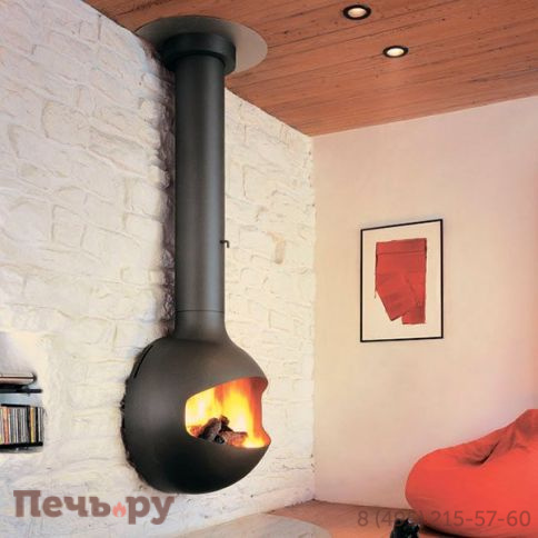 Готовый камин Focus Emifocus открытый, труба в потолке фото