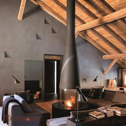 Готовый камин Focus Filiofocus 2000 центральный, со стеклом фото 4