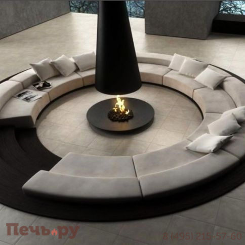 Готовый камин Focus Filiofocus 2000 центральный, телескопический фото 7