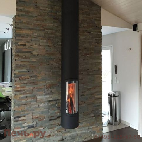 Готовый камин Focus Slimfocus подвесной, со сбалансированной тягой дымохода фото 4