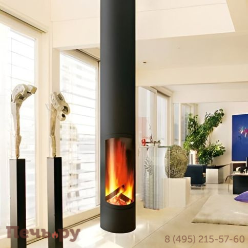 Готовый камин Focus Slimfocus поворачивающийся,  со сбалансированной тягой дымохода фото 5