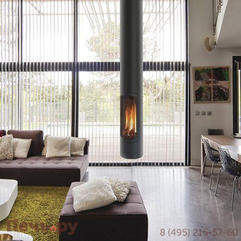 Готовый камин Focus Slimfocus поворачивающийся,  со сбалансированной тягой дымохода фото