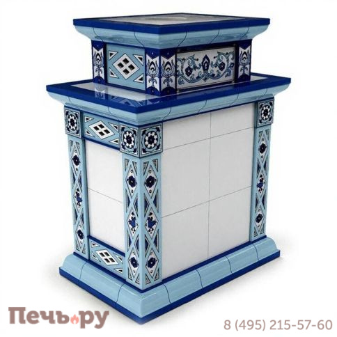 Готовый камин КимрПечь Билибин двухъярусный художественный центральный с топкой Астов К7454 фото 7