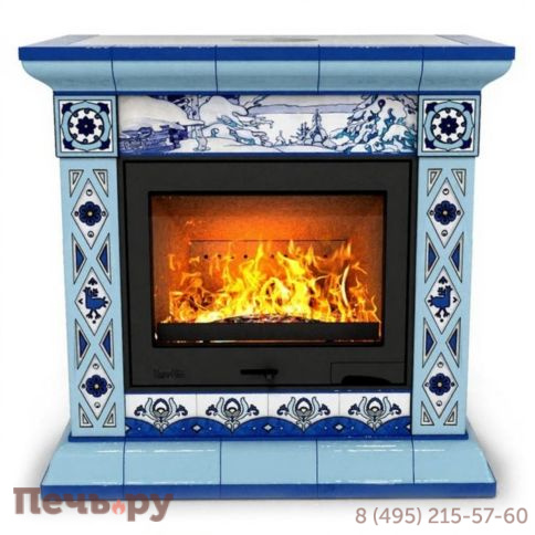 Готовый камин КимрПечь Билибин художественный центральный с топкой Астов К7454 фото 6