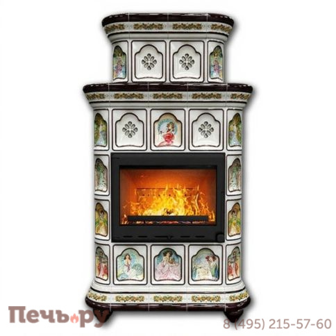 Готовый камин КимрПечь Истра двухъярусный пристенный с топкой Астов МЛ 700 фото 22